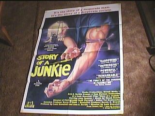 Story Of A Junkie 1985 Orig Movie Poster Wild Graphics Drugs