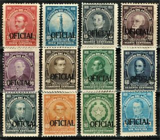 [sto331] Ecuador 1920 Official Scott O144/o155 Cv:$205