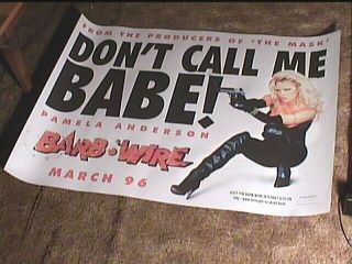 Barb Wire Roll Orig British Quad 30x40 Movie Poster Pamela Anderson Babe