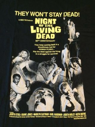 Night Of The Living Dead T - Shirt Xl Official Movie George Romero Zombie Classic