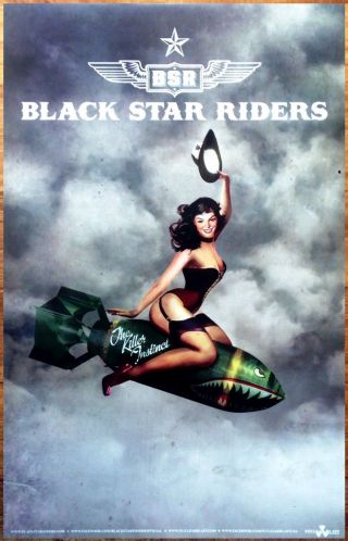 Black Star Riders Killer Instinct Ltd Ed Rare Tour Poster Display Thin Lizzy