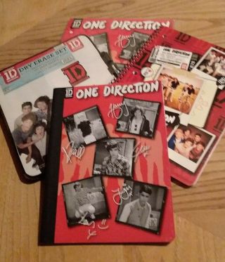 RARE ONE DIRECTION,  COLLECTIBLE NWT BACK TO SCHOOL 5 PIECE KIT 2