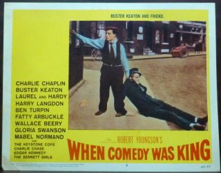 Buster Keaton When Comedy Was King 1960 Lobby Card Silent Comedy