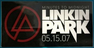Linkin Park Minutes To Midnight Promo Sticker 2007 Release Date