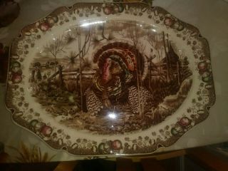 Johnson Brothers " His Majesty " Large Turkey Platter 20 " X 16 Vintage