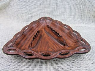 Vintage Cal Originl Pottery Ashtray 775 Mid - Century Usa Woodgrain Ec