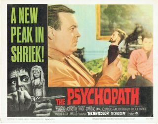 The Psychopath,  Orig 1966 Lobby Card,  Freddie Francis Horror,  Robert Bloch