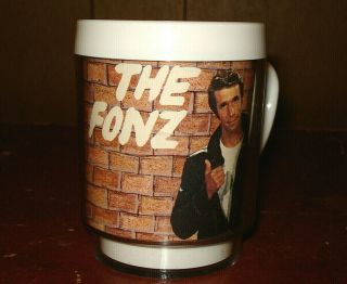 Vintage 1976 " The Fonz " Fonzie From Happy Days Coffee Cup Mug Paramount Pictures
