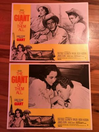 2 Lobby Cards 11x14: The Giant Of Them All (rr1972) Elizabeth Taylor