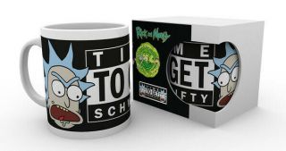 Official Rick And Morty Time To Get Shwifty Coffee Mug Cup In Gift Box