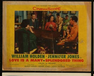 Love Is A Many - Splendored Thing Vintage 1955 Film Lobby Card 11 X 14 Poster