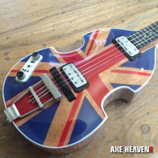 Mini Guitar Beatles Collectible Paul Mccartney Hofner Violin Bass Union Jack