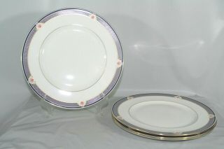 Set Of 4 Wedgwood Waverley Bone China 10.  75 " Dinner Plates Pink Shells Pristine