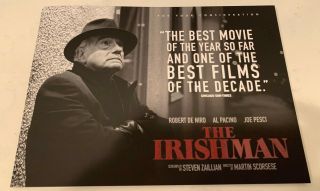 " The Irishman " Fyc Booklet Press Book Robert Deniro Joe Pesci Al Pacino 33 Pages