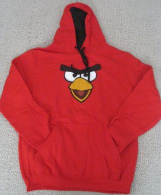 The Angry Birds 2016 Movie Promotional Red Hoodie Sweatshirt Large