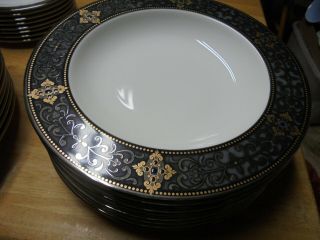 Set Of 8 Lenox " Vintage Jewel " Fine Bone China Soup Bowls - Made In Usa