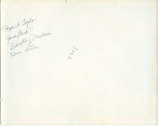 Robert Taylor,  Jack Lord,  Gia Scala & Dorothy Malone 8x10 Vintage B&W Photo 2