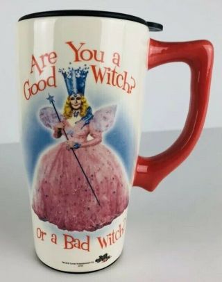 Wizard Of Oz Glinda Ceramic Tumbler Are You A Good Or Bad Witch Travel Mug,  Lid