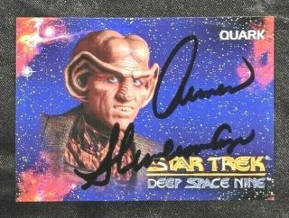 1993 Armin Shimerman 8 Quark Star Trek Deep Space Nine Signed Autograph Card