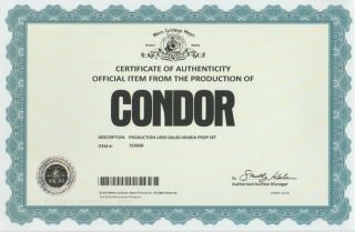 Condor TV Show Production Saudi Arabia Prop License Plate Set (16) 2