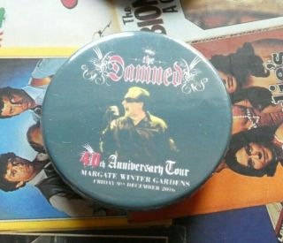 Rare 38mm Button Badge Punk Rock The Damned Margate Cancelled Gig Withdrawen Cd