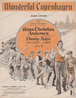 Danny Kaye - Hans Christian Andersen - Wonderful Copenhagen - Sheet Music