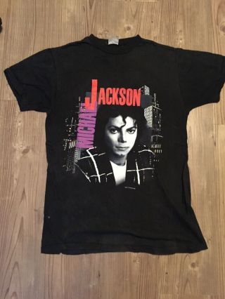 Michael Jackson Bad Tour Authentic Vtg T - Shirt 1988 Single Stitch Men’s Large