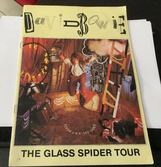 Vintage David Bowie The Glass Spider Tour Programme Wembley Manchester Etc 1987
