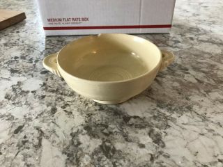 Vintage Fiesta (fiestaware),  Ivory Cream Soup Bowl (with Chip)