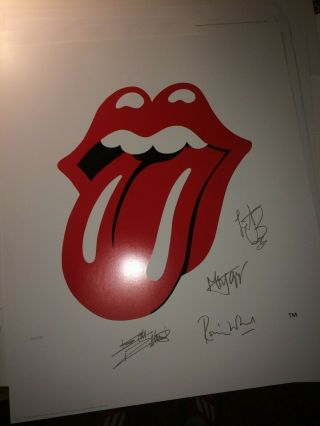 The Rolling Stones Lips Art Print Lithograph Mick Jagger Special S.  N