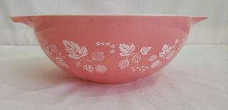 Vintage Pyrex Gooseberry Bowl Large 4 Qt Pink Cinderella No 444