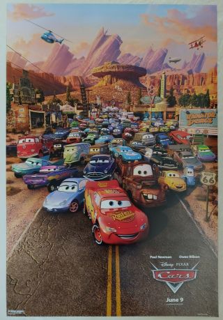 Disney Pixar Cars Movie Poster 27x40