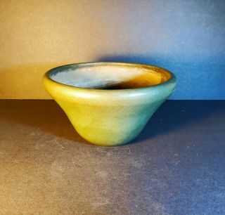 Wonderful Marblehead Moss Green Arts & Crafts Pottery Bowl At