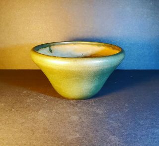 Wonderful Marblehead Moss Green Arts & Crafts Pottery Bowl at 2
