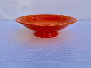 Rare Vintage Fiesta Red / Orange Footed Compote / Comport 12 3/8 " 1936 - 46