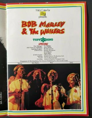 Bob Marley 1980 UK Uprising Tour Programme 2
