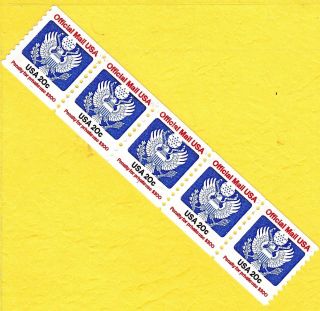 Us Stamp Sc O135 Strip Of 5 P 1 20c 1983 Nh.  Cv$55.  00 481