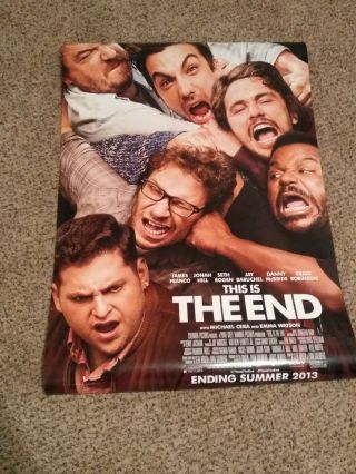 This Is The End Seth Rogen James Franco Movie Poster Double Sided 27x40