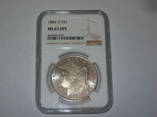 Morgan Silver Dollar 1884 - O Ngc Ms63dpl