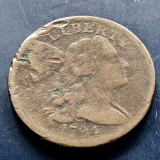 1794 Large Cent Liberty Cap Flowing Hair One Cent Better Grade Rare 9907