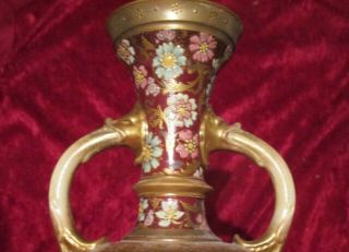 Antique Doulton Burslem England Ewer Vase Hand Painted 8 