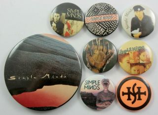 Simple Minds Button Badges 8 X Vintage Simple Minds Pin Badges Jim Kerr