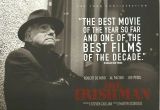 The Irishman - For Your Consideration Brochure - Scorsese,  Deniro,  Pacino,  Pesci