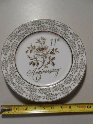 Vintage 11th Anniversary Plates Norcrest Fine China Made Japan Vg Rose Eleven