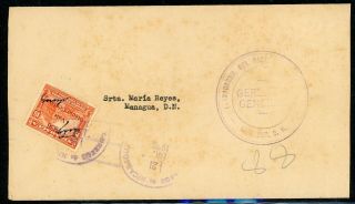 Nicaragua Postal History: Lot 61 1936 ½c Single Franking Railroad Managua $$$