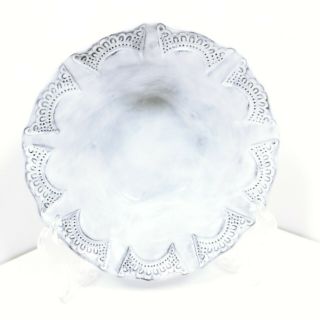 Set Of 4 Vietri Incanto White Baroque Cereal Bowl Artisan Crafted Italy