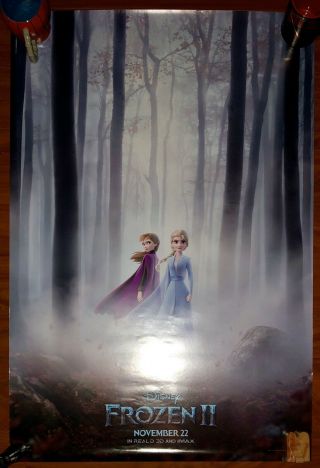 Frozen 2 Theatrical Movie Poster Double Sided 27” X 40”