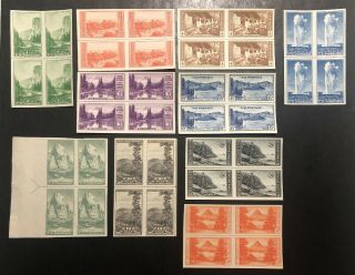 Tdstamps: Us Stamps Scott 756 - 765 (10) 9nh Ngai,  763 H,  10 Blocks