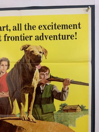 OLD YELLER Movie Poster (VeryGood) One Sheet 1965 Rerelease Folded Disney 4305 3