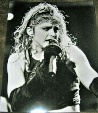 Madonna 8x10 B&w Photo 1985 Virgin Tour Concert Live 80s Star Sex No Promo Cd 12